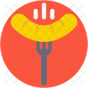 Wurst Grill Gabel Symbol