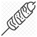 Wurst Eingewickelt Spiess Symbol