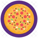 Italienisches Essen Junkfood Pizza Symbol