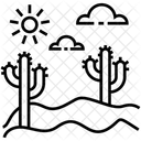 Wustenlandschaft Sukkulente Kaktuspflanze Symbol