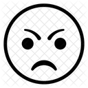 Umriss Wutend Wutend Symbol