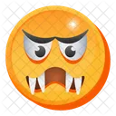 Wütendes Monster-Emoji  Symbol