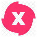 X Letter Alphabet Icon