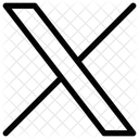 X Letter Alphabet Icône