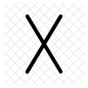 X Alphabet Sign Icon