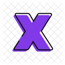 X Letter Alphabet Icon