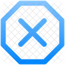 X Octagon Cross Icon