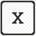 X Alphabet  Icon