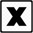 X Uppercase Latin Icon