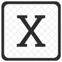 X 알파벳  아이콘