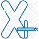 X Axis Alphabet Shape And Symbol Icon
