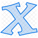 X Alphabet Text Icon