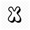 X Letter Alphabet Icon