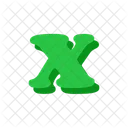 X Letter Alphabet Icon