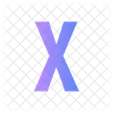 X Letter Alphabet Icon
