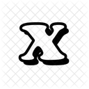 X Letter Alphabet Icon