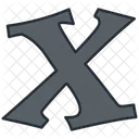 X Sign English Letter Icon