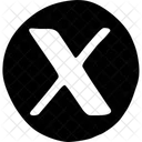 Handdrawn Flat X Icon