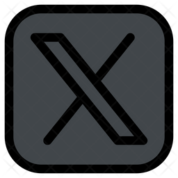 Free Twitter X Logo Black Outline Round SVG, PNG Icon, Symbol
