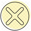 X Mark Color Shadow Thinline Icon Icon