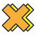 X Shape D Bold Fun Memphis X Shape D X Icon