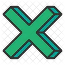X Shape D X Cross Icon