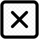 X Square Cross Delete Icon