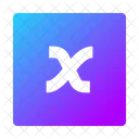 X Variable Carre Icon