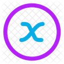 X Variable Circle Icon