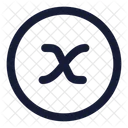 X Variable Circle Icon