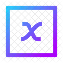 X Variable Square Icon