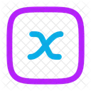 X Variable Square Icon