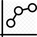 Dreipunkt Xy Streudiagramm Wachstumsdiagramm Wachstum Symbol