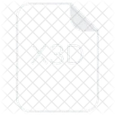 X 3 D Datei Erweiterung Icon