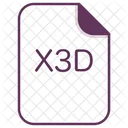 X 3 D Datei Erweiterung Icon