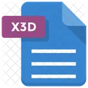 X 3 D File Sheet Icon