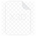 X 3 D 파일 확장자 아이콘