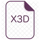 X 3 D  Icon