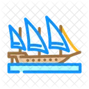 Xebec Ancient Ship Icon