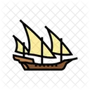 Xebec Ancient Ship Icon