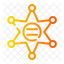 Xerife Emblema Estrela Ícone