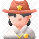 Xerife Policia Distintivo Ícone