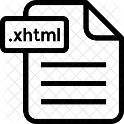 Xhtml file Icon - Download in Line Style