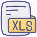 Xls Xlsx Microsoft Excel Spreadsheet Color Outline Style Icon Icon