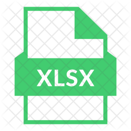 Xlsx Icon  Download in Flat Style