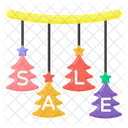Xmas Sale Christmas Sale Hanging Sale Signage Icône
