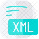 Xml Extensible Markup Language Flat Style Icon 아이콘