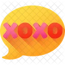 Xoxo Love Speech Bubble Icon