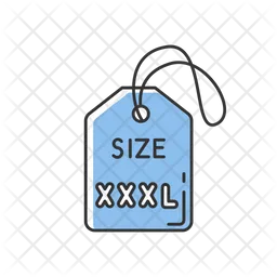 Xxxl 크기 라벨  아이콘