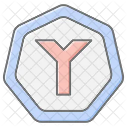 Y-Kreuzungsschild  Symbol